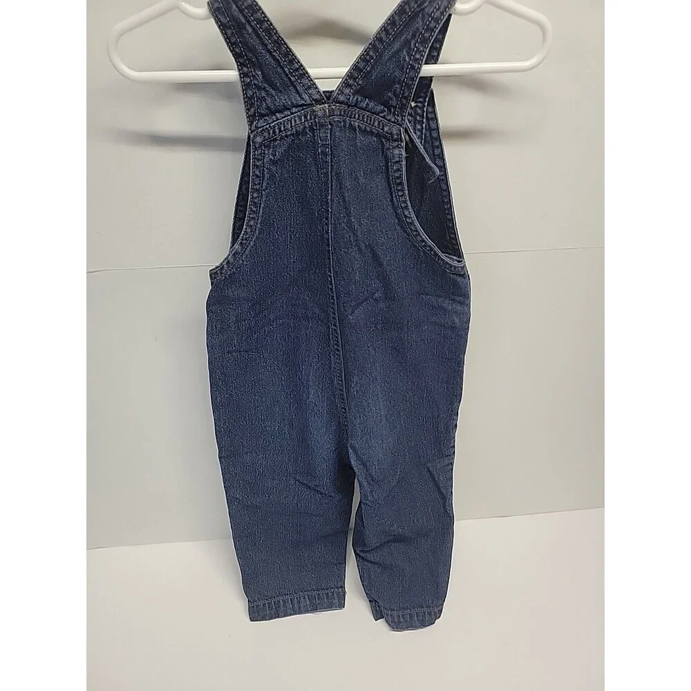 Carter's Blue Denim Embroidered Bib Overalls - Size‎ 18 months